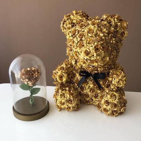 Björn i blommor alla hjärtans dag - Puh