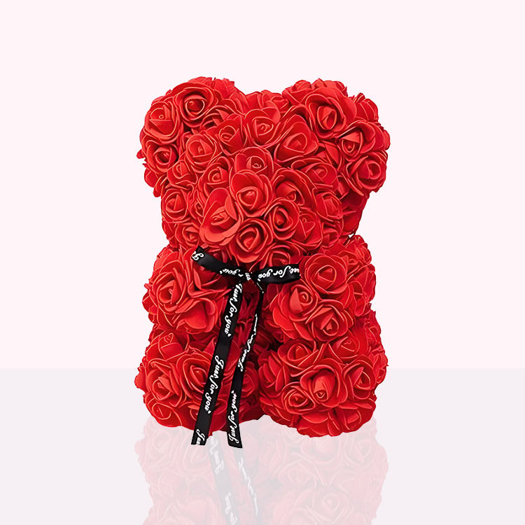 Blommar Röd Ros Nalle - Romeo